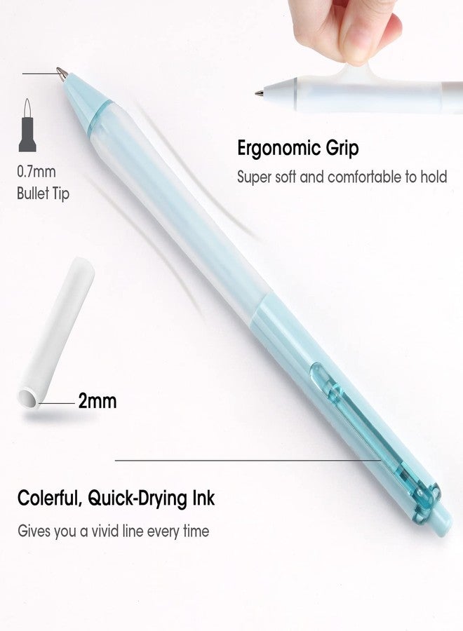 WRITECH أقلام حبر جاف قابلة للسحب من WRITECH: حبر أسود، سن متوسط رفيع 0.7 مم، مجموعة أقلام، طرف فائق النعومة، لا يسيل ولا يتلطخ، قابلة لإعادة التعبئة، أقلام قابلة للضغط، عبوة كبيرة للكتابة والتدوين، متعددة الألوان، 8 أقلام - Image 2